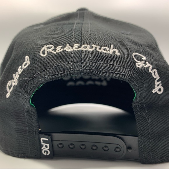 LRG Lifted Research Group Hustle Trees Snapback Hat Black White Embroidered - Picture 5 of 10